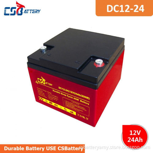 CSBattery 12v 24ah Deep Cycle AGM/GEL Battery Amy